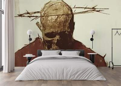 zombie with halo Wall mural