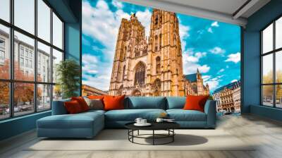 Cathedral of St. Michael and St. Gudula  is a Roman Catholic church in Brussels, Belgium. Wall mural