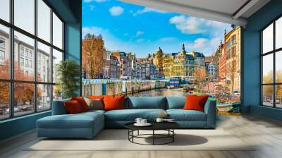 Fabulous, magnificent Amsterdam in early spring. Wall mural