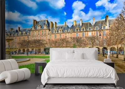 Fabulous Place des Vosges in the heart of Paris. Wall mural