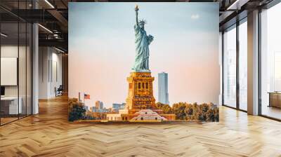 Statue of Liberty (Liberty Enlightening the world) near New York. Wall mural