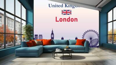 London skyline silhouette vector illustration Wall mural