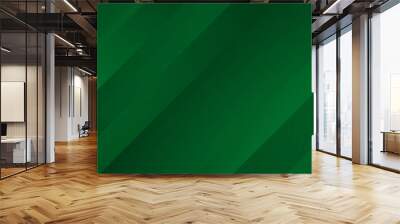 Geometric Green Background with Diagonal Stripes and Gradients. Vector Minimalist Backdrop for Irish St. Patrick Day Wall mural