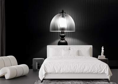 arafed lamp on a table with a black background Wall mural