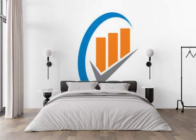 Graphic Check Vector , Finance Logo Wall mural