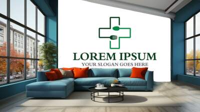 healthy food logo , medical logo Wall mural