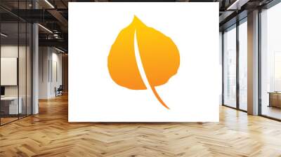 Leaf Logo, Aspen leaf Logo Wall mural