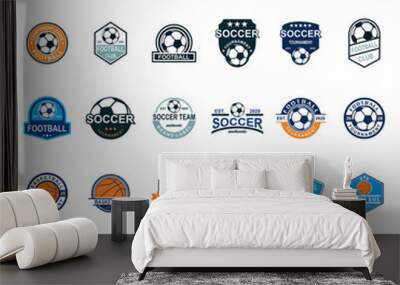 set of soccer vector , set of sport logo Wall mural