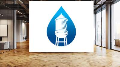 Water Tower Logo Wall mural