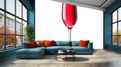 Cocktail collection - Kir royal with champagne. Isolated on background. AI Wall mural