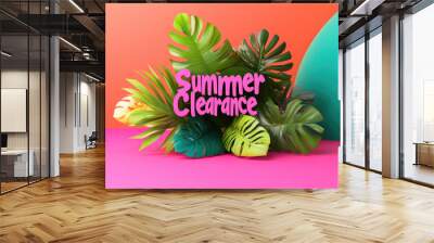 Join us for our Vibrant Summer Clearance Sale filled with lively Tropical Vibes and excitement Wall mural