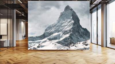 panoramic view to the majestic Matterhorn mountain, Valais, Switzerland Wall mural