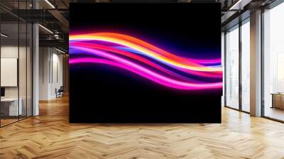 Neon Flowing Lines Abstract Art, Abstract, Neon, Art Wall mural