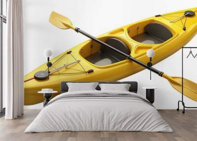 Yellow Kayak with Paddle, Water Sports, Kayak, Paddle Wall mural