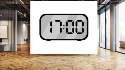 digital clock shown 5 pm Wall mural