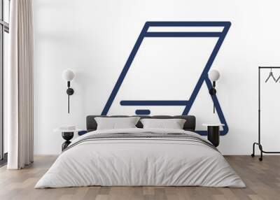 Tablet with stand thin line icon Wall mural