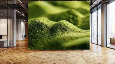 green powder background, matcha texture, matcha powder, soft powdery texture Wall mural