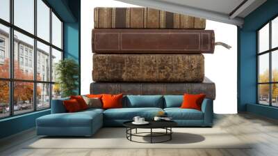 Stack of old antique books Wall mural