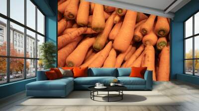 Carrot on Market Display  Wall mural