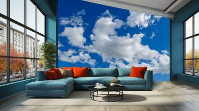 Thick clouds in the sky. Cloudy weather with clouds and clouds. On the sky clouds. Wall mural