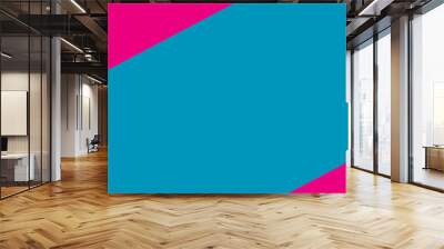 An abstract neon color blocking geometric shape background image. Wall mural