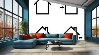 Set icons construction home repair, outdoor and indoor works, vector symbol sign materials for indoor and outdoor repair Wall mural