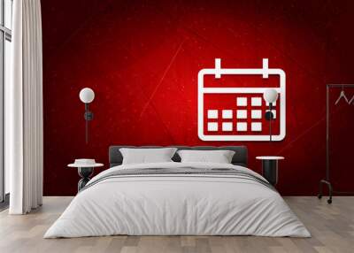 Calendar icon modern trendy abstract red background illustration Wall mural