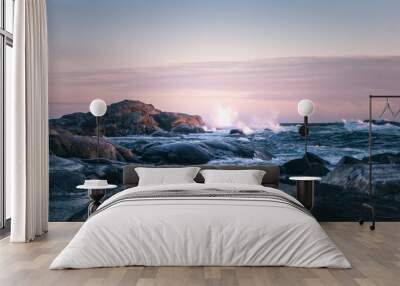 sunset over the sea Wall mural