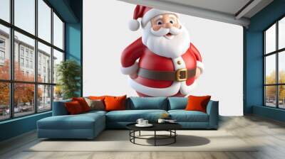 a Santa Claus 3D image isolated on a white background Wall mural