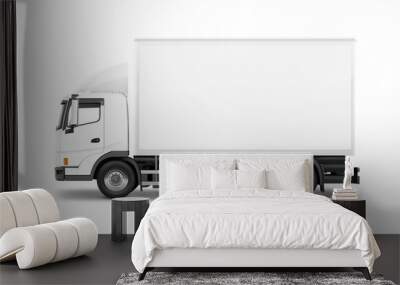 a white box tuck mockup isolated on a white background Wall mural