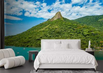 tropical island in the sea Wall mural