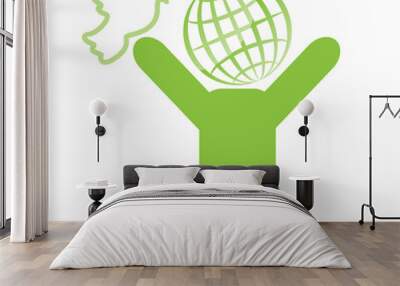 green person Wall mural