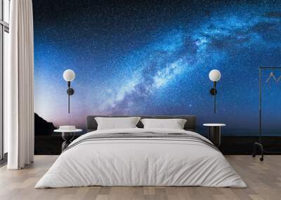 The Milky Way galaxy as seen from a remote Kalalau beach on the island Kauai of Hawaii.   Wall mural