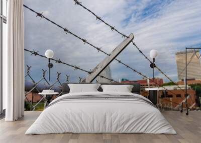 Barbed Wire Fence Wall mural