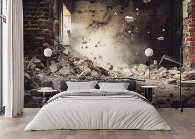 Grunge wall, urban decay theme Wall mural