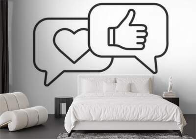 Customer feedback linear icon Wall mural