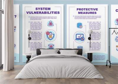 Cyber security tips brochure template Wall mural