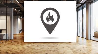 Fire location icon Wall mural