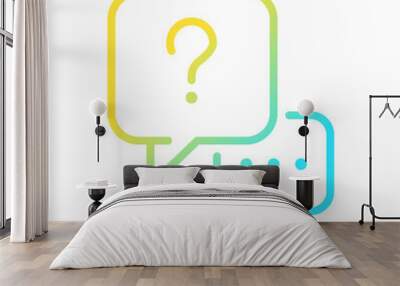 Interview question gradient linear vector icon Wall mural