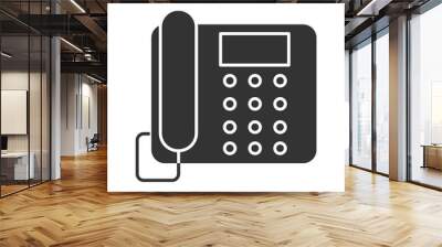 Landline phone glyph icon Wall mural