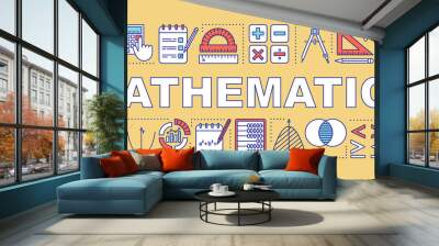 mathematics word concepts banner. presentation, website. isolated lettering typography idea with lin Wall mural