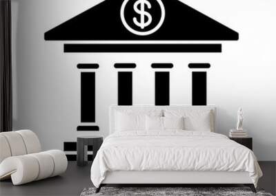 Online banking glyph icon Wall mural