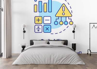 Probability and statistics concept icon. Analysis and prediction. Data analyst skill abstract idea thin line illustration. Isolated outline drawing. Editable stroke. Arial, Myriad Pro-Bold fonts used Wall mural