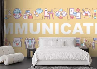 Social communication word concepts banner Wall mural