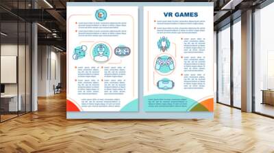 Virtual reality brochure template layout Wall mural