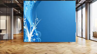 blue background illustration Wall mural