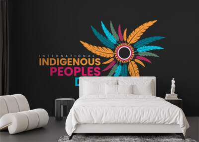 indigenous people day greeting design Wall mural