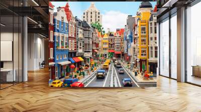 LEGO street in the city Wall mural