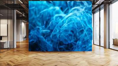 blue smoke background Wall mural