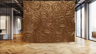 gold background with swirls and Wall mural